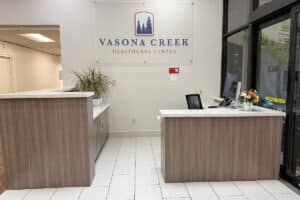 The front desk at Vasona Creek