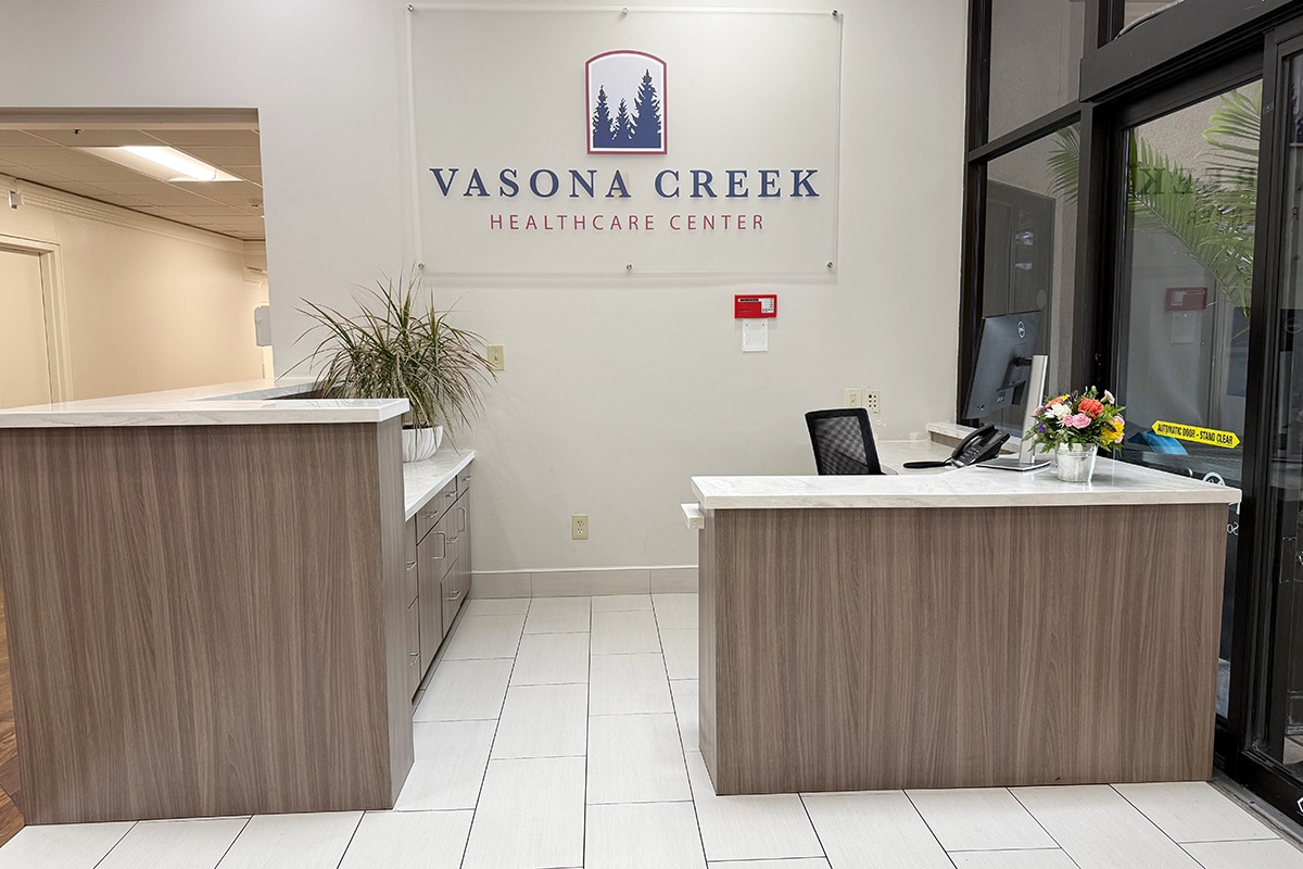 The front desk at Vasona Creek